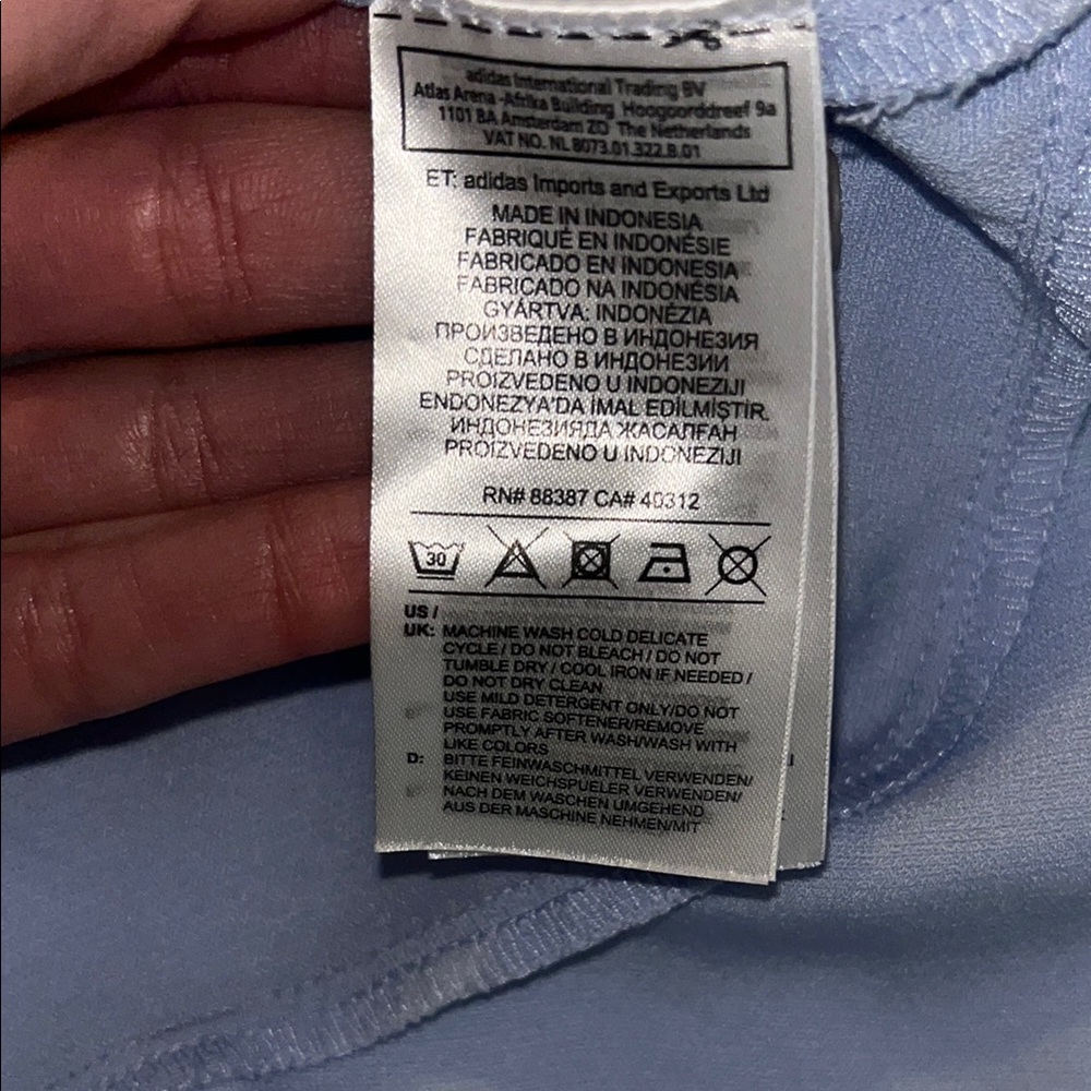 Adidas Light Blue Ruffle Hem Dress XS LNC! - Picture 3 of 5